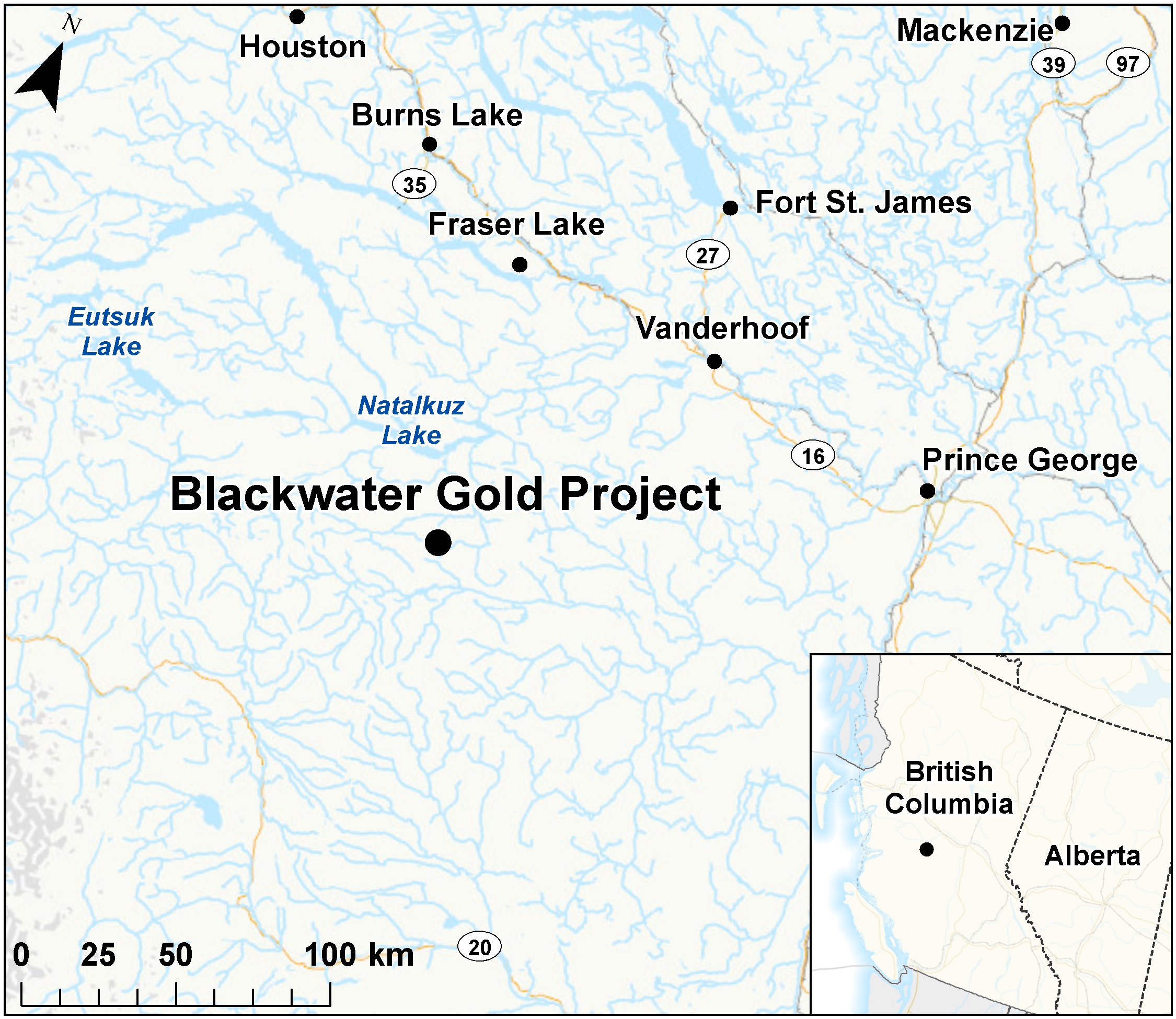 Map depicting the location of the project, as described in the current document.