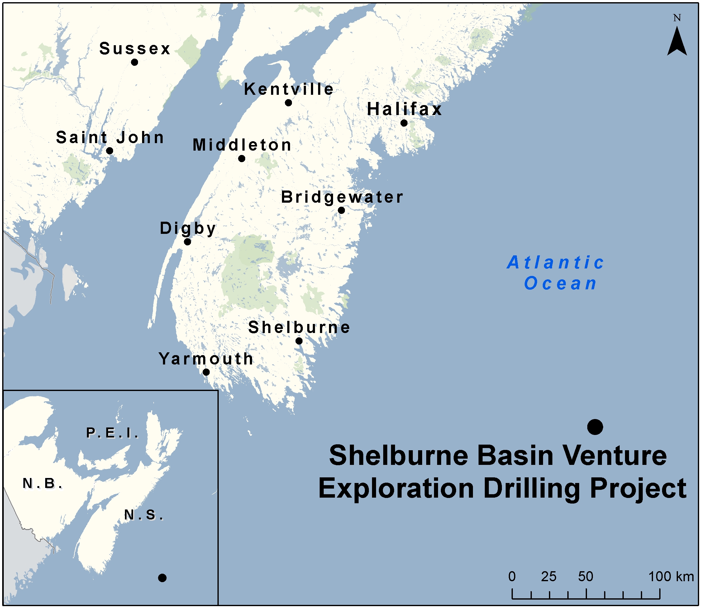 Map depicting the location of the project, as described in the current document.