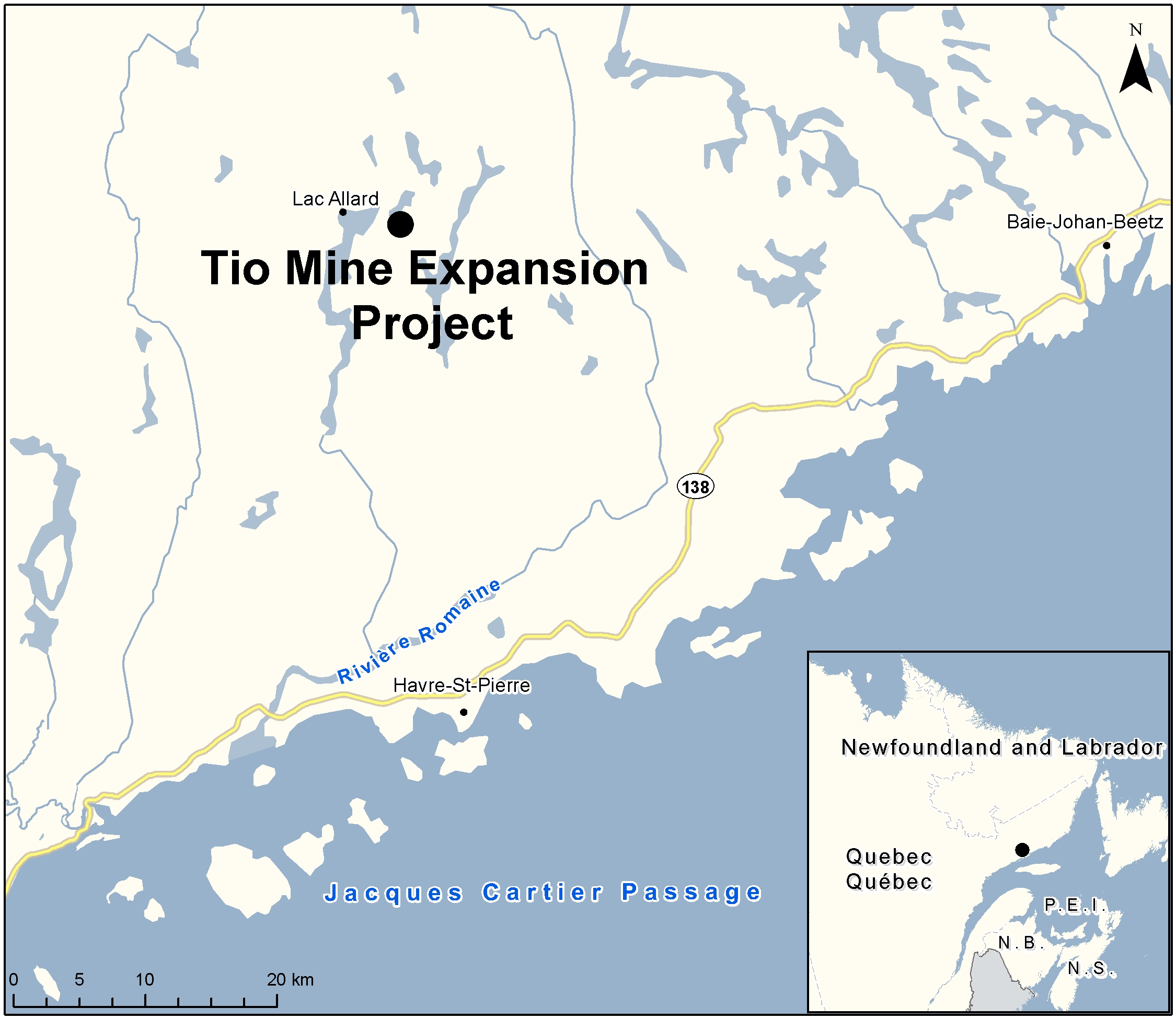 Map depicting the location of the project, as described in the current document.
