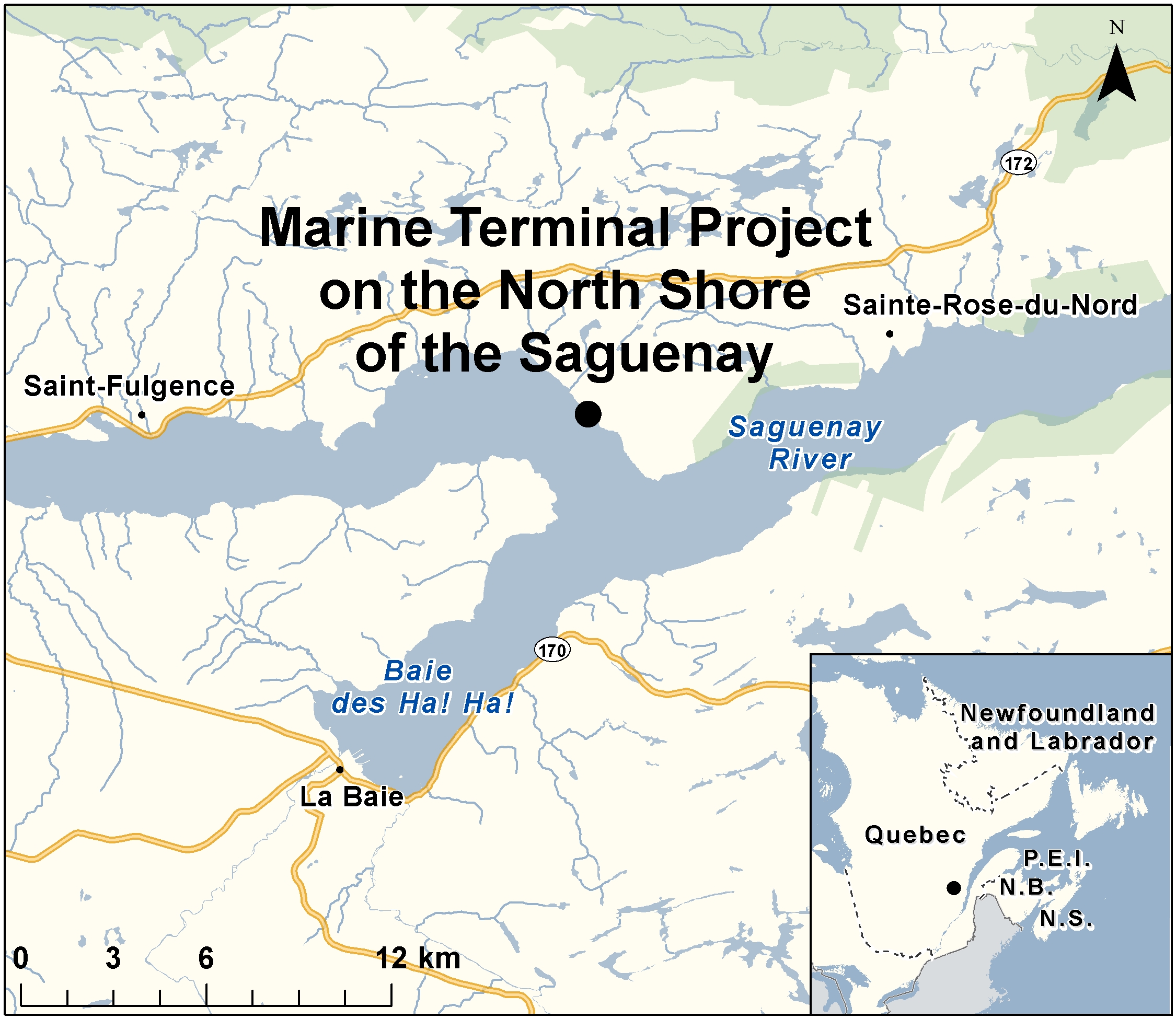 Map depicting the location of the project, as described in the current document..