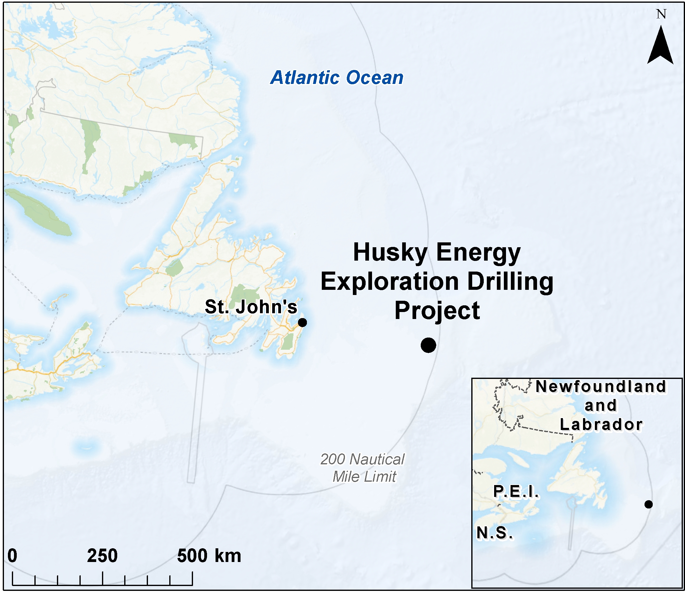 Map depicting the location of the project, as described in the current document.