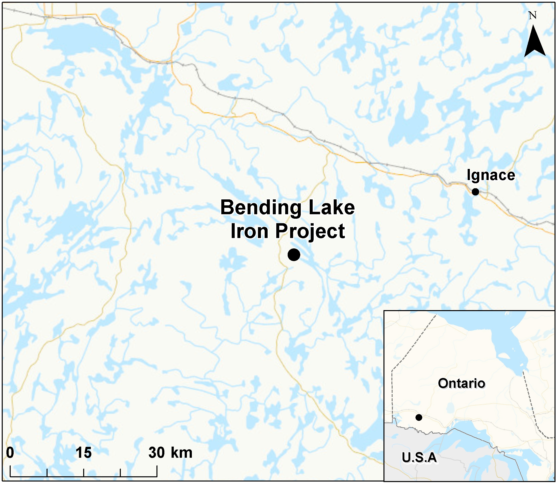 Map depicting the location of the project, as described in the current document.
